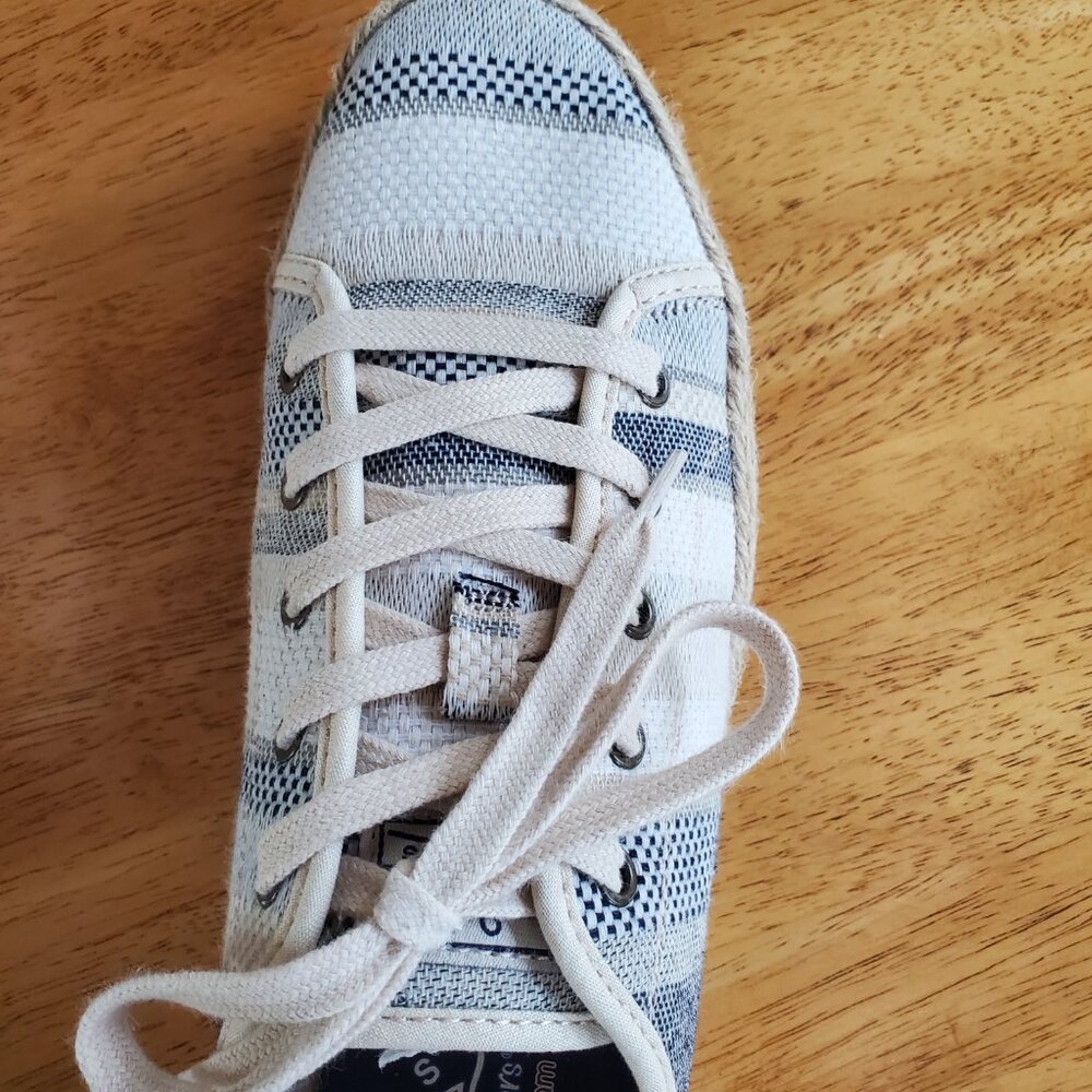 BOBS from Skechers Espadrille Platform Sneaker Memory Foam Hippie sz 7 - Picture 5 of 10
